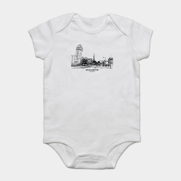 Elizabeth - New Jersey Baby Bodysuit by Lakeric